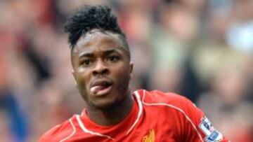 Sterling, en un partido con el Liverpool.