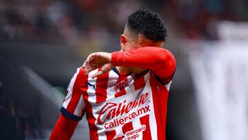 Fernando Beltran of Guadalajara during the Play-In round match between Guadalajara and Atlas as part of the Liga BBVA MX, Torneo Apertura 2024 at Akron Stadium on November 21, 2024 in Guadalajara, Jalisco, Mexico.