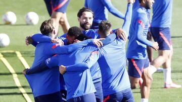 Felipe, en el entrenamiento del Atlético