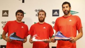 Ricky Rubio, Sergio Rodr&iacute;guez y Alex Mumbr&uacute;.