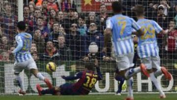 Juanmi abrió la cuenta a los 7 minutos y decidió el partido en favor de Málaga.