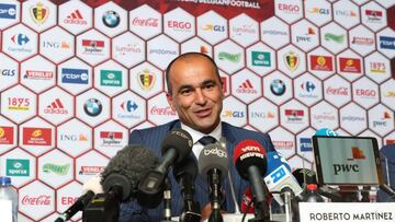 Roberto Martínez, durante su presentación.