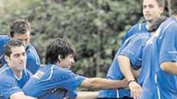 <b>CIRCUITO. </b>La plantilla realizó un circuito físico por la mañana.