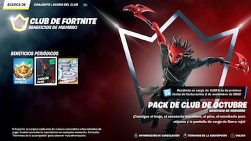 Garra Roja es la skin del Club de Fortnite de octubre de 2022