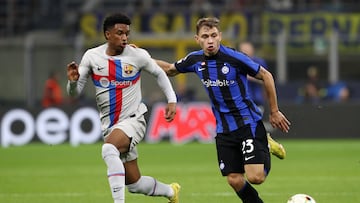 Álex Balde y Nicolo Barella.