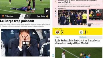 Global press: "No end to Real Madrid crisis as Barça win El Clásico"