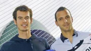 Soldado y Andy Murray, ayer en la Ciudad de las Artes y las Ciencias