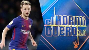 Montaje de Antena 3 del futbolista Ivan Rakitic y del panel de El Hormiguero 3.0