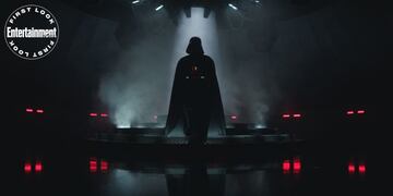 Hayden Christensen con la armadura de Darth Vader. Captura: EW/Lucasfilm.