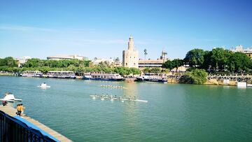 Imagen de la regata Sevilla-Betis.