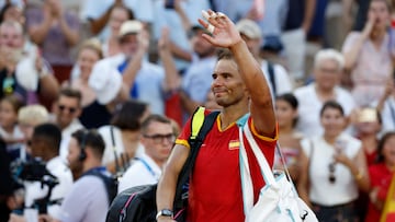 MADRID, 10/10/2024.- Fotografía de archivo (30/07/2024), del tenista Rafael Nadal que anunció este jueves su retirada definitiva del tenis en la final de la Copa Davis que se disputará en Málaga del 19 al 24 de noviembre. EFE/Juanjo Martin