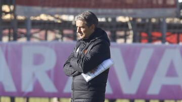 Natxo González, en un entrenamiento de esta semana.