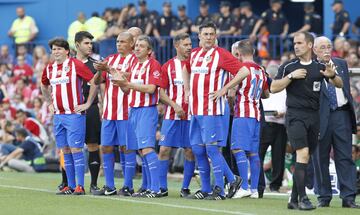 El banquillo de las Leyendas del Atlético.