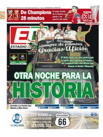 Portadas de la prensa deportiva