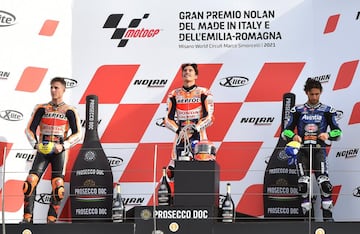 En el podio con Pol Espargar y Enea Bastianini