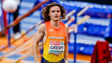 Apeldoorn, Netherlands - March 8: Guillem Crespi of Spain during the Day Three of the European Athletics Indoor Championships at Omnisport Apeldoorn on March 8, 2025 in Apeldoorn, Netherlands. (Photo by Marcel ter Bals/DeFodi Images/DeFodi via Getty Images)