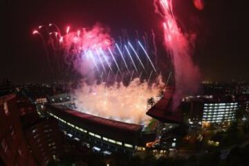 West Ham celebrations after the last game at the Boleyn Ground