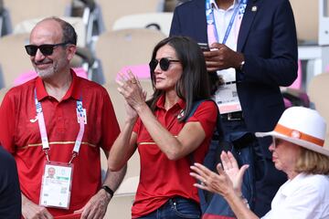 La reina Letizia, en la grada. 
