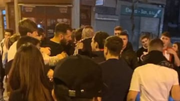 Iago Herrerín se encara con aficionados del Athletic