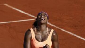 Serena Williams, que tiene problemas f&iacute;sicos cara a la final de Roland Garros. 