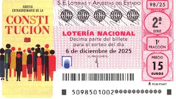 Lotería Nacional en directo: comprobar resultados del Sorteo Extraordinario de la Constitución hoy, 6 de diciembre