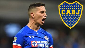 Iván Marcone grita un gol con Cruz Azul.