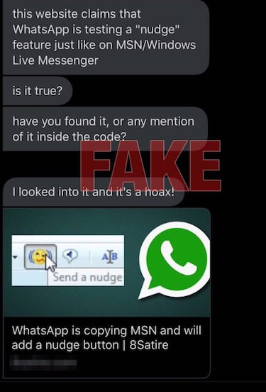 WhatsApp no incluirá un botón de zumbidos tipo MSN Messenger, es un bulo