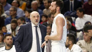 10/01/19 PARTIDO BALONCESTO BASKET 
 EUROLEAGUE EUROLIGA REGULAR SEASON ROUND 18
 REAL MADRID - OLYMPIACOS PIRAEUS
 PABLO LASO Y RUDY FERNANDEZ