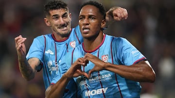 Yerry Mina abre la goleada que asegura la salvación de Cagliari