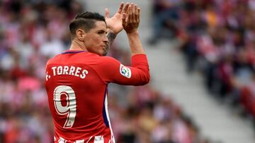 Fernando Torres en su último partido con el Atlético de Madrid.