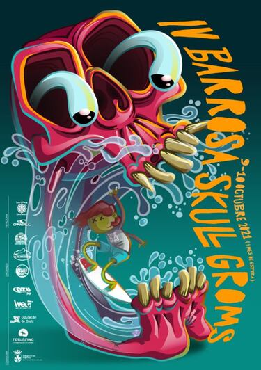 A la espera de las olas para el IV Barrosa Skull Groms