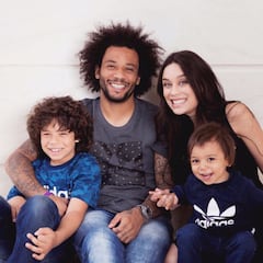 La familia de Marcelo: el apoyo de su mujer y la pasión por el fútbol de sus hijos