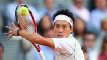 Nishikori, durante el partido.