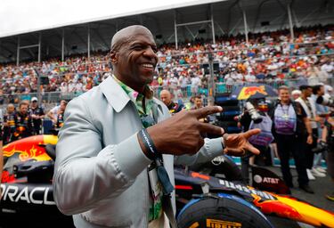 El actor de Hollywood Terry Crews antes de la carrera.