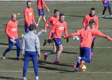 Griezmann con el grupo. 