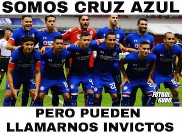 El invicto de Cruz Azul en los memes que circulan en la red