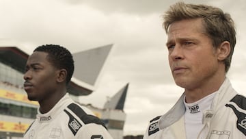 MADRID, 22/06/2025.- Los actores Brad Pitt (d) y Damson Idris (i), en una escena de la película  'F1' llega el viernes a los cines españoles con el objetivo de convertirse en el taquillazo del verano, aprovechando el tirón de Brad Pitt y el buen juego que da el deporte en el cine. EFE/ Warner Bros. Pictures / Apple Original Films/scott Garfield SOLO USO EDITORIAL/SOLO DISPONIBLE PARA ILUSTRAR LA NOTICIA QUE ACOMPAÑA (CRÉDITO OBLIGATORIO)