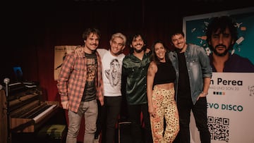 Fran Perea, Víctor Elías y Lorena Castell durante la presentación la canción  'Uno más uno son 20', a 19 de abril de 2023, en Madrid (España)
GENTE;MUSICA;ACTOR
Europa Press
19/04/2023