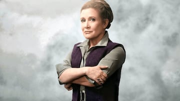 Carrie Fisher como Princesa Leia en Star Wars VII