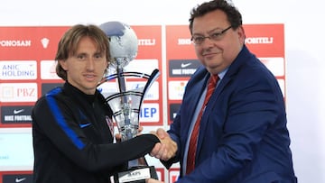 Modric, galardonado como mejor deportista de 2018 por la Asociaci&oacute;n de la prensa deportiva.