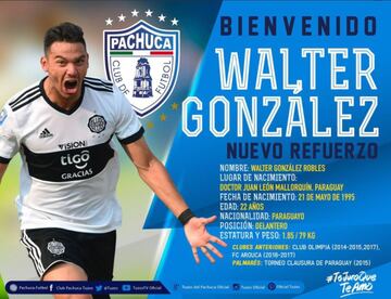 El ariete paraguayo sonó para equipos como Pumas, pero al final firmó contrato con los Tuzos que están urgidos de gol.