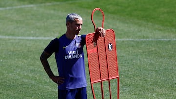 Griezmann, en la sesión de entrenamiento.