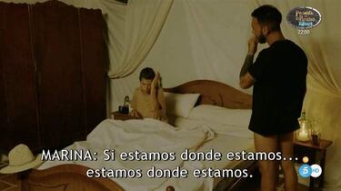 Omar Sánchez se lanza a besar a Marina Ruiz y recibe una cobra épica: “No te líes”