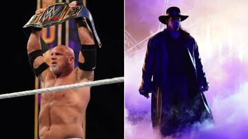 Goldberg y Undertaker durante el WWE Super ShowDown 2020.