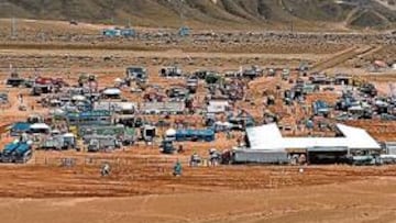 <b>IMPRESIONANTE. </b>El montaje del campamento del Dakar es una auténtica obra de ingeniería que exige enormes esfuerzos.