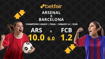 Arsenal FC Femenino vs. FC Barcelona Femenino: horario, dónde ver, pronósticos y cuadro