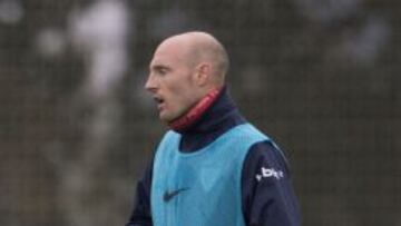 Toquero, jugador del Athletic, durante un entrenamiento.