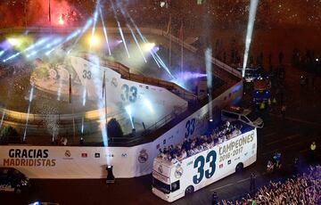 Las imágenes de la celebración del Real Madrid en Cibeles