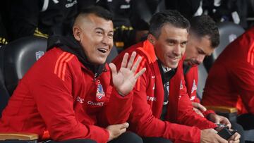 Futbol, Colo Colo vs Palestino.
Fecha 13, Campeonato Nacional 2024.
El entrenador de Colo Colo Jorge Almiron es fotografiado contra Palestino durante el partido de primera division disputado en el estadio Monumental en Santiago, Chile.
19/05/2024
Jonnathan Oyarzun/Photosport
Football, Colo Colo vs Palestino.
13th turn, 2024 National Championship.
Colo Colo's head coach Jorge Almiron against Palestino during the first division match held at the Monumental stadium in Santiago, Chile.
19/05/2024
Jonnathan Oyarzun/Photosport