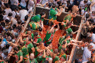 Las mejores im¨¢genes de La Tomatina de Bu?ol